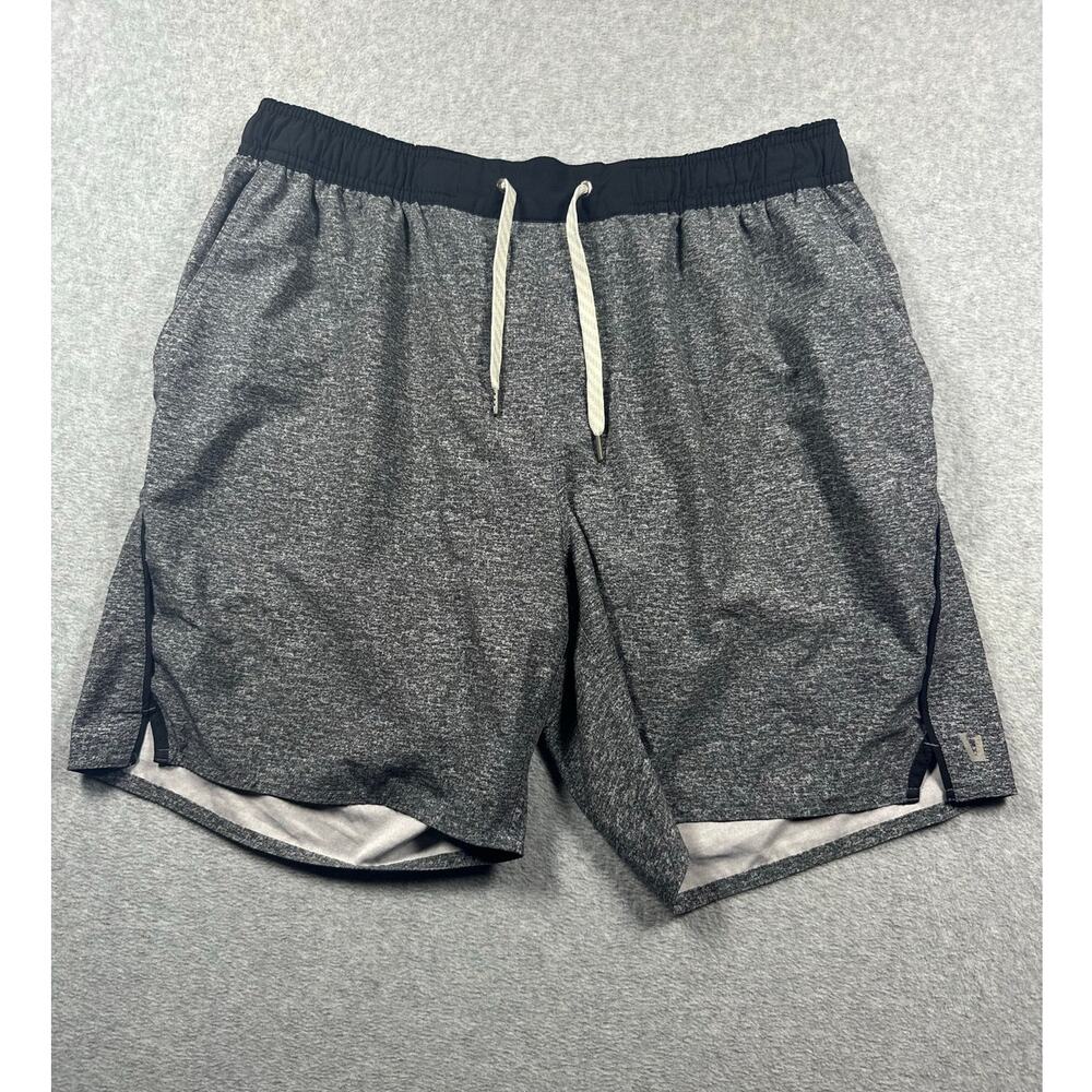 Vuori Trail Short Men's Large Gray Lined Running Athletic Stretch V341
